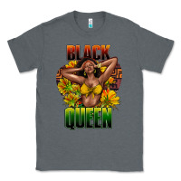 Charcoal Heather Black queen afro Classic Tee - HowdyJamesFarm