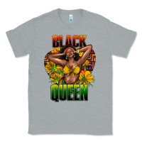 Heather Grey Black queen afro Classic Tee - HowdyJamesFarm