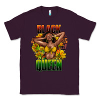 Plum Black queen afro Classic Tee - HowdyJamesFarm