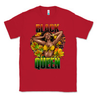 Red Black queen afro Classic Tee - HowdyJamesFarm