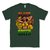 Sports Green Black queen afro Classic Tee - HowdyJamesFarm