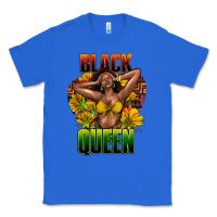 True Royal Black queen afro Classic Tee - HowdyJamesFarm