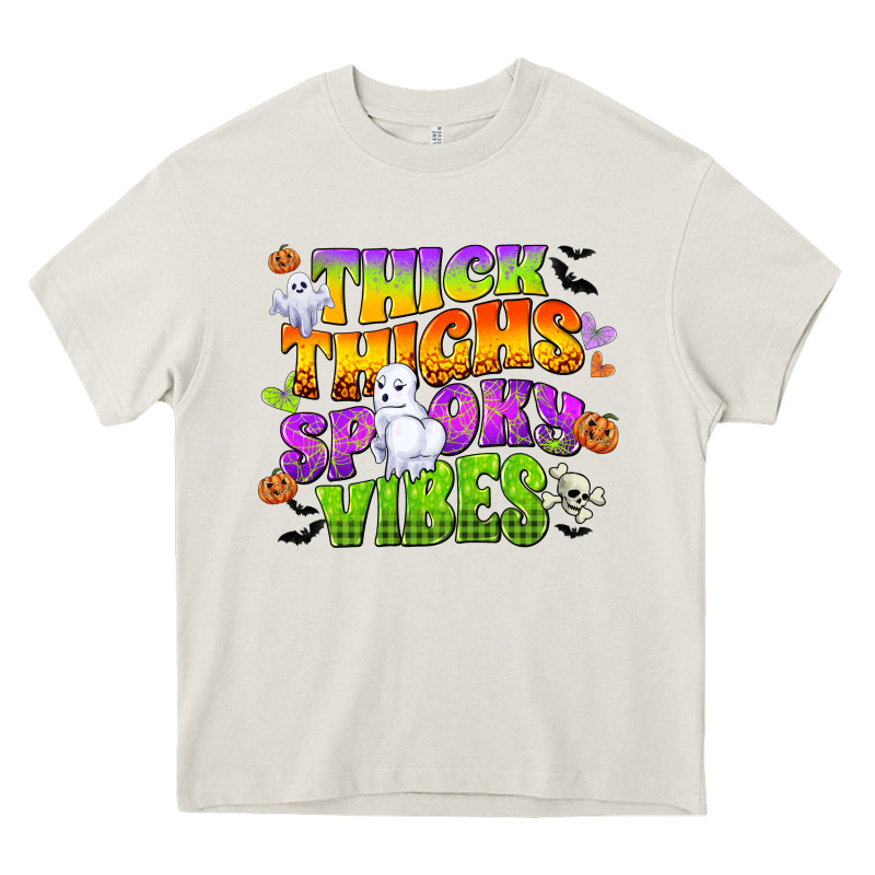 Thick Thighs And Spooky Vibes Heavy Core Tee by CowGirlArtShop | Teevron