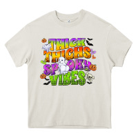 Cream thick thighs and spooky vibes Heavy Core Tee - CowGirlArtShop