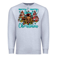 Heather Grey merry christmas Premium Sweatshirt - JahusDesignShop
