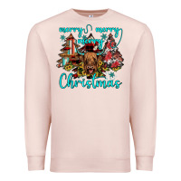 Pale Pink merry christmas Premium Sweatshirt - JahusDesignShop