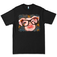 Black Fall Autumn Pig Premium Tee - RanaPortraitStore