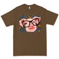 Cacao Fall Autumn Pig Premium Tee - RanaPortraitStore