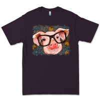 Plum Fall Autumn Pig Premium Tee - RanaPortraitStore