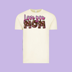 Love You Mom Mother's Day Vintage Tee Designed By Fadigitalartstudio