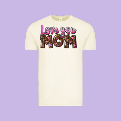 Love You Mom Mother's Day Vintage Tee Designed By Fadigitalartstudio