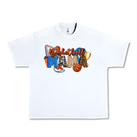 White basketball mama Urban Heavy Tee - FaDigitalArtStudio