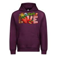 Mauve Wine love strawberry Urban Hoodie - RanaPortraitStore
