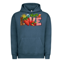 Pigment Midnight Navy love strawberry Urban Hoodie - RanaPortraitStore