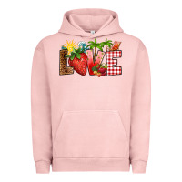 Pigment Salmon love strawberry Urban Hoodie - RanaPortraitStore