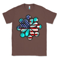 Chestnut American flag turquoise gemstone 4th of july Classic Tee - CowGirlArtShop