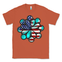 Copper American flag turquoise gemstone 4th of july Classic Tee - CowGirlArtShop