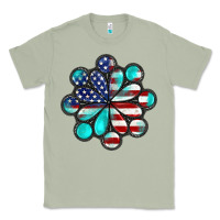 Matcha American flag turquoise gemstone 4th of july Classic Tee - CowGirlArtShop