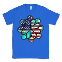 True Royal American flag turquoise gemstone 4th of july Classic Tee - CowGirlArtShop