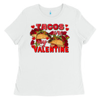 White Tacos are my Valentine Valentine's Day Ladies Tee - FaDigitalArtStudio