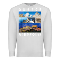 Dove Grey greece acropolis famous sights gallery traveler souvenir t shirt Premium Sweatshirt - baoMotion