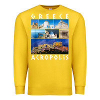Lemon greece acropolis famous sights gallery traveler souvenir t shirt Premium Sweatshirt - baoMotion