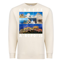 Sandshell greece acropolis famous sights gallery traveler souvenir t shirt Premium Sweatshirt - baoMotion