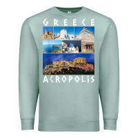 Seafoam greece acropolis famous sights gallery traveler souvenir t shirt Premium Sweatshirt - baoMotion