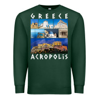 Sports Green greece acropolis famous sights gallery traveler souvenir t shirt Premium Sweatshirt - baoMotion