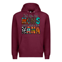 Burgundy only the best moms get promoted to nana Premium Hoodie - RacoonDesign