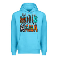 Ocean Blue only the best moms get promoted to nana Premium Hoodie - RacoonDesign