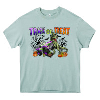 Arona trick or treat with monster truck and t rex Heavy Core Tee - CowGirlArtShop