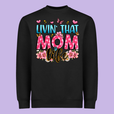 Livin' That Mom Life Heavyweight Sweatshirt Designed By Jahusdesignshop