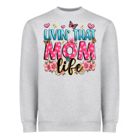 Heather Grey livin' that mom life Heavyweight Sweatshirt - JahusDesignShop