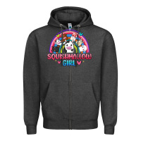 Charcoal Heather squishmallow girl Zipper Hoodie - JahusDesignShop
