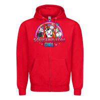 Red squishmallow girl Zipper Hoodie - JahusDesignShop