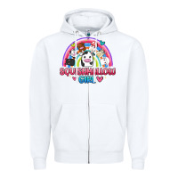 White squishmallow girl Zipper Hoodie - JahusDesignShop