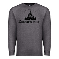 Charcoal Heather desantis world anti woke corporation political t shirt Premium Sweatshirt - baoMotion