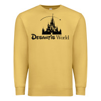 Antique Gold desantis world anti woke corporation political t shirt Premium Sweatshirt - baoMotion