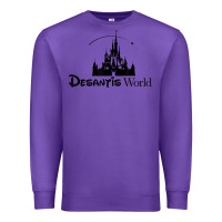 Purple desantis world anti woke corporation political t shirt Premium Sweatshirt - baoMotion