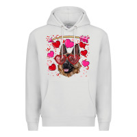 Dove Grey valentine's german shepherd Premium Hoodie - RanaPortraitStore