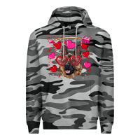 Slate Camo valentine's german shepherd Premium Hoodie - RanaPortraitStore