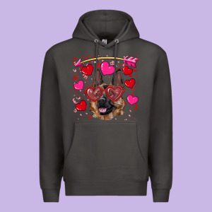 Valentine's German Shepherd Premium Hoodie Designed By Ranaportraitstore