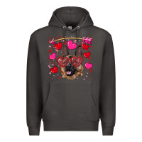 Smoke valentine's german shepherd Premium Hoodie - RanaPortraitStore