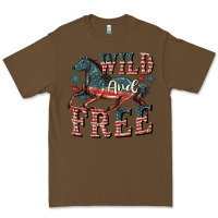 Cacao Wild and free 4th of july Premium Tee - CowGirlArtShop