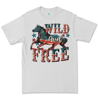 Dove Grey Wild and free 4th of july Premium Tee - CowGirlArtShop
