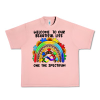 Salmon Autism rainbow Urban Heavy Tee - FaDigitalArtStudio