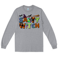 Heather Grey salty witch Long Sleeve Tee - BundleAndBundleShop