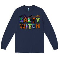 Navy salty witch Long Sleeve Tee - BundleAndBundleShop