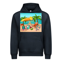 Navy summer Urban Hoodie - RanaPortraitStore